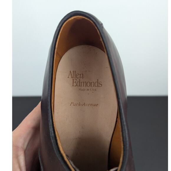 Allen Edmonds Park Avenue Burgundy Cap Toe Oxford Men’s 11 Made in USA - Picture 11 of 11